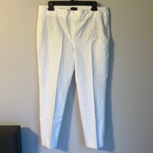 Talbots White Dress Pants Straight Leg Cotton Blend